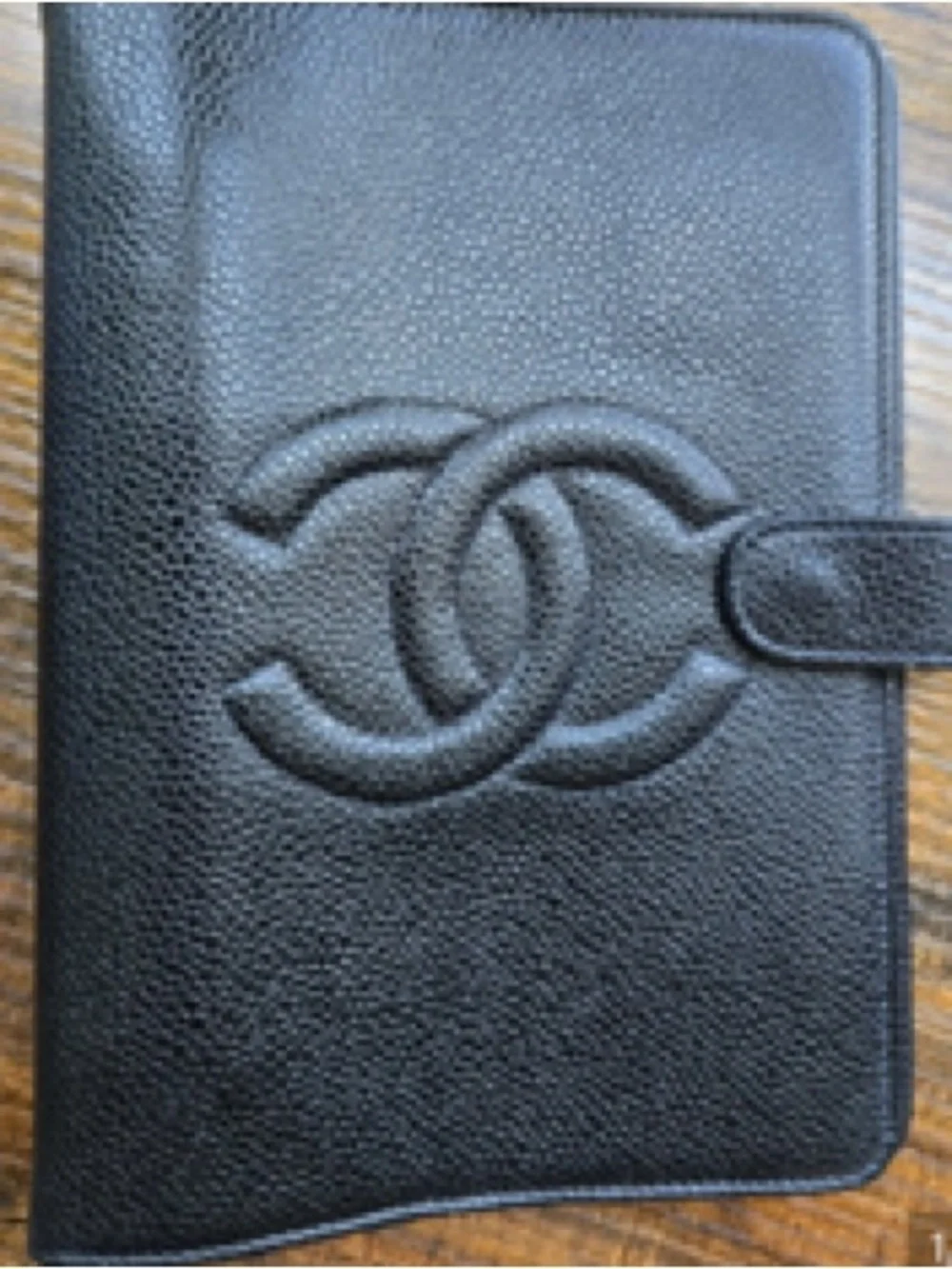 EUC classic CHANEL Black  Caviar Leather Agenda